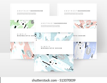 Annual report brochure template, Leaflet cover presentation, Flyer abstract flat background design, A4 layout vector.