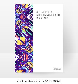 Plantilla de folleto del informe anual, Presentación de la portada del prospecto, Diseño de fondo plano abstracto del volante, vector de diseño A4.