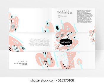 Annual report brochure template, Leaflet cover presentation, Flyer abstract flat background design, A4 layout vector.