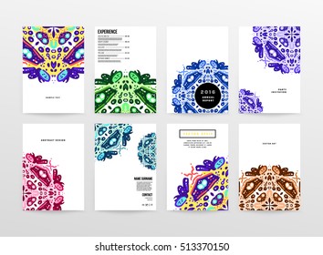 Annual report brochure template, Leaflet cover presentation, Flyer abstract flat background design, A4 layout vector.