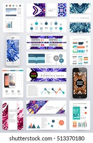 Annual report brochure template, Leaflet cover presentation, Flyer abstract flat background design, A4 layout vector.
