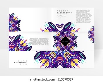 Plantilla de folleto del informe anual, Presentación de la portada del prospecto, Diseño de fondo plano abstracto del volante, vector de diseño A4.