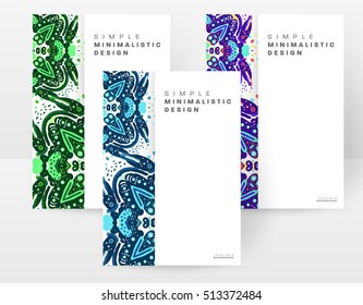 Annual report brochure template, Leaflet cover presentation, Flyer abstract flat background design, A4 layout vector.