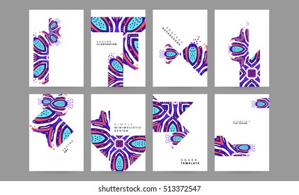 Annual report brochure template, Leaflet cover presentation, Flyer abstract flat background design, A4 layout vector.