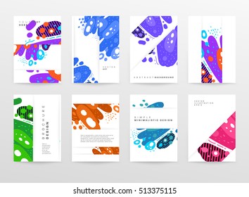 Annual report brochure template, Leaflet cover presentation, Flyer abstract flat background design, A4 layout vector.