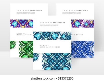 Annual report brochure template, Leaflet cover presentation, Flyer abstract flat background design, A4 layout vector.
