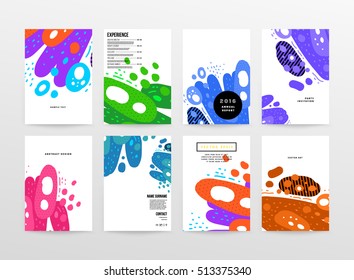 Annual report brochure template, Leaflet cover presentation, Flyer abstract flat background design, A4 layout vector.