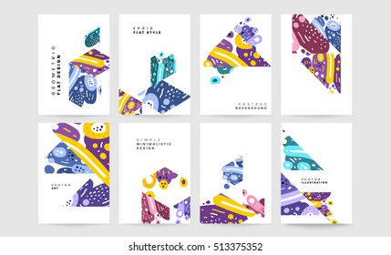 Annual report brochure template, Leaflet cover presentation, Flyer abstract flat background design, A4 layout vector.