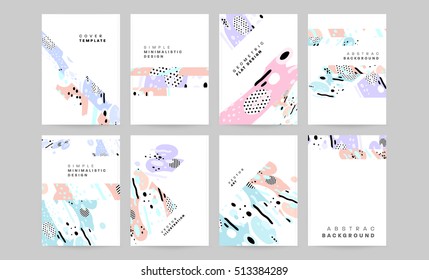 Annual report brochure template, Leaflet cover presentation, Flyer abstract flat background design, A4 layout vector.