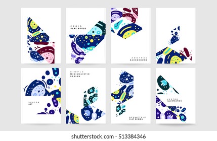 Annual report brochure template, Leaflet cover presentation, Flyer abstract flat background design, A4 layout vector.