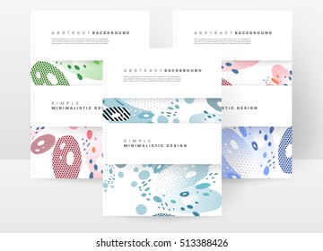 Annual report brochure template, Leaflet cover presentation, Flyer abstract flat background design, A4 layout vector.