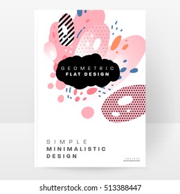 Annual report brochure template, Leaflet cover presentation, Flyer abstract flat background design, A4 layout vector.