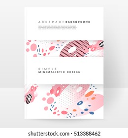 Annual report brochure template, Leaflet cover presentation, Flyer abstract flat background design, A4 layout vector.