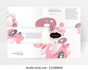 Annual report brochure template, Leaflet cover presentation, Flyer abstract flat background design, A4 layout vector.