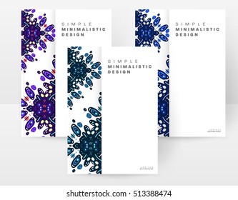 Annual report brochure template, Leaflet cover presentation, Flyer abstract flat background design, A4 layout vector.