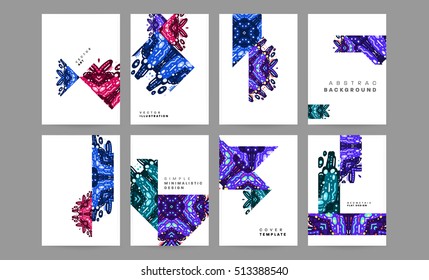 Annual report brochure template, Leaflet cover presentation, Flyer abstract flat background design, A4 layout vector.