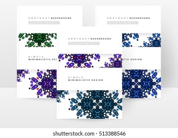 Annual report brochure template, Leaflet cover presentation, Flyer abstract flat background design, A4 layout vector.
