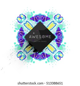 Annual report brochure template, Leaflet cover presentation, Flyer abstract flat background design, A4 layout vector.