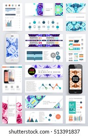 Plantilla de folleto del informe anual, Presentación de la portada del prospecto, Diseño de fondo plano abstracto del volante, vector de diseño A4.