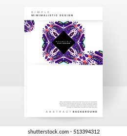 Plantilla de folleto del informe anual, Presentación de la portada del prospecto, Diseño de fondo plano abstracto del volante, vector de diseño A4.