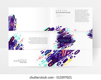 Annual report brochure template, Leaflet cover presentation, Flyer abstract flat background design, A4 layout vector.