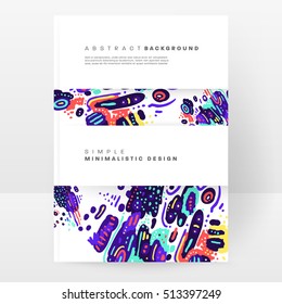 Plantilla de folleto del informe anual, Presentación de la portada del prospecto, Diseño de fondo plano abstracto del volante, vector de diseño A4.