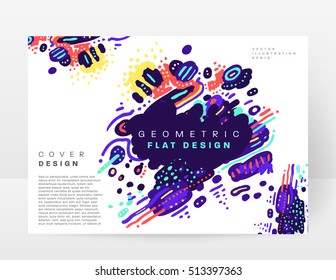 Plantilla de folleto del informe anual, Presentación de la portada del prospecto, Diseño de fondo plano abstracto del volante, vector de diseño A4.