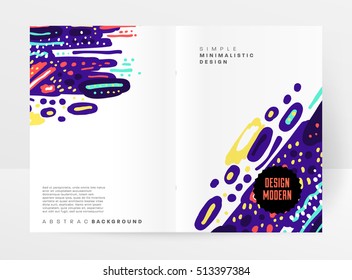 Plantilla de folleto del informe anual, Presentación de la portada del prospecto, Diseño de fondo plano abstracto del volante, vector de diseño A4.