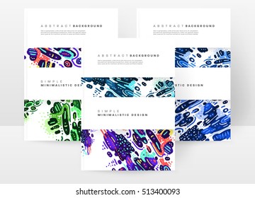 Annual report brochure template, Leaflet cover presentation, Flyer abstract flat background design, A4 layout vector.