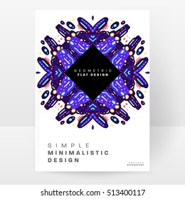 Plantilla de folleto del informe anual, Presentación de la portada del prospecto, Diseño de fondo plano abstracto del volante, vector de diseño A4.