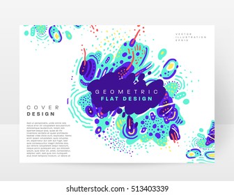 Annual report brochure template, Leaflet cover presentation, Flyer abstract flat background design, A4 layout vector.