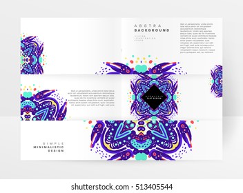 Annual report brochure template, Leaflet cover presentation, Flyer abstract flat background design, A4 layout vector.
