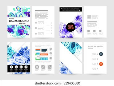 Annual report brochure template, Leaflet cover presentation, Flyer abstract flat background design, A4 layout vector.