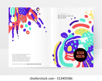 Annual report brochure template, Leaflet cover presentation, Flyer abstract flat background design, A4 layout vector.