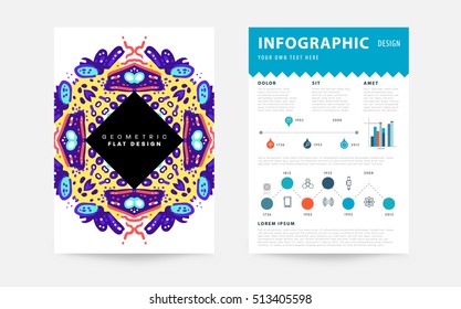 Modelo de brochura de relatório anual, apresentação de capa de folheto, Flyer design plano de fundo abstrato, A4 layout vetor.