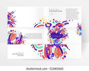 Annual report brochure template, Leaflet cover presentation, Flyer abstract flat background design, A4 layout vector.