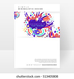 Annual report brochure template, Leaflet cover presentation, Flyer abstract flat background design, A4 layout vector.