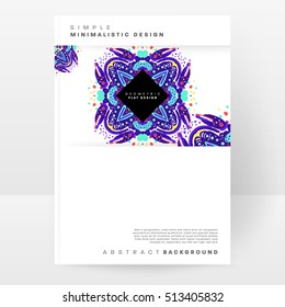 Annual report brochure template, Leaflet cover presentation, Flyer abstract flat background design, A4 layout vector.