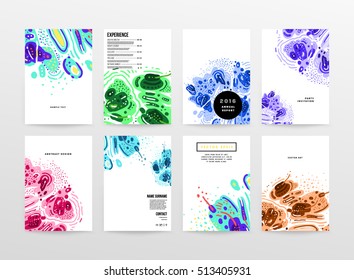 Annual report brochure template, Leaflet cover presentation, Flyer abstract flat background design, A4 layout vector.
