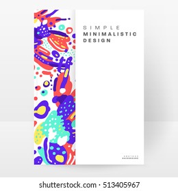 Annual report brochure template, Leaflet cover presentation, Flyer abstract flat background design, A4 layout vector.