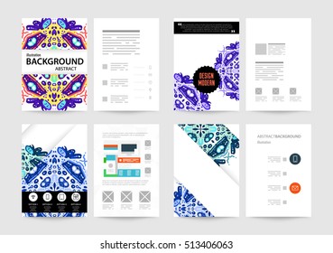 Plantilla de folleto del informe anual, Presentación de la portada del prospecto, Diseño de fondo plano abstracto del volante, vector de diseño A4.