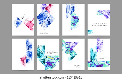 Annual report brochure template, Leaflet cover presentation, Flyer abstract flat background design, A4 layout vector.