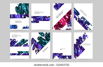 Annual report brochure template, Leaflet cover presentation, Flyer abstract flat background design, A4 layout vector.