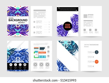 Annual report brochure template, Leaflet cover presentation, Flyer abstract flat background design, A4 layout vector.