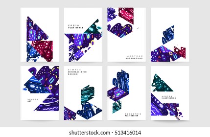 Plantilla de folleto del informe anual, Presentación de la portada del prospecto, Diseño de fondo plano abstracto del volante, vector de diseño A4.