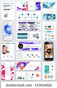 Annual report brochure template, Leaflet cover presentation, Flyer abstract flat background design, A4 layout vector.