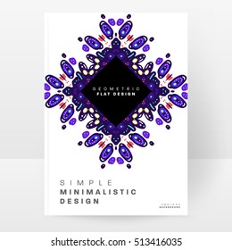 Annual report brochure template, Leaflet cover presentation, Flyer abstract flat background design, A4 layout vector.