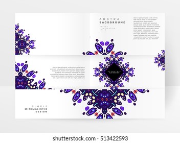 Annual report brochure template, Leaflet cover presentation, Flyer abstract flat background design, A4 layout vector.