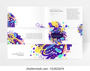 Annual report brochure template, Leaflet cover presentation, Flyer abstract flat background design, A4 layout vector.
