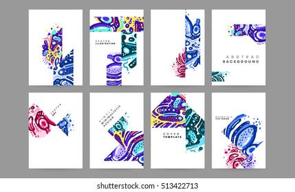 Annual report brochure template, Leaflet cover presentation, Flyer abstract flat background design, A4 layout vector.